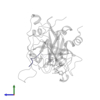 Hirudin-3A' in PDB entry 1dwe, assembly 1, side view.