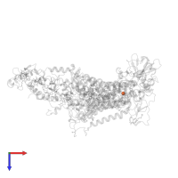 FE (II) ION in PDB entry 1dxr, assembly 1, top view.