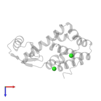 CHLORIDE ION in PDB entry 1dyc, assembly 1, top view.