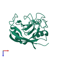 Peptidyl-prolyl cis-trans isomerase 3 in PDB entry 1dyw, assembly 1, top view.