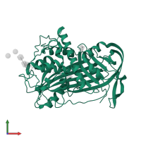 Antithrombin-III in PDB entry 1e05, assembly 1, front view.