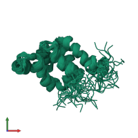PDB entry 1e41 coloured by chain, ensemble of 25 models, front view.