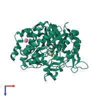 PDB entry 1e4i coloured by chain, top view.