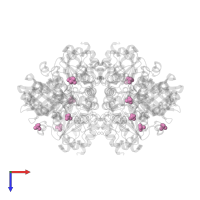 SULFATE ION in PDB entry 1e5f, assembly 1, top view.