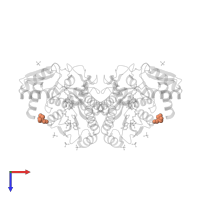 2-AMINO-2-HYDROXYMETHYL-PROPANE-1,3-DIOL in PDB entry 1e6u, assembly 1, top view.