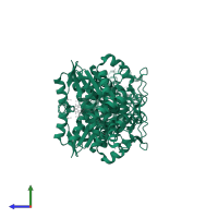 GDP-L-fucose synthase in PDB entry 1e7s, assembly 1, side view.