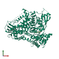 PDB entry 1e90 coloured by chain, front view.