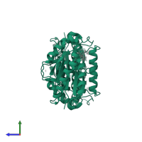 Thymidylate kinase in PDB entry 1e9c, assembly 1, side view.