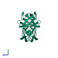 Protease in PDB entry 1ebz, assembly 1, side view.