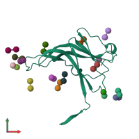 PDB entry 1ecy coloured by chain, front view.