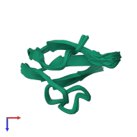 PDB entry 1ed7 coloured by chain, ensemble of 30 models, top view.