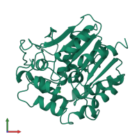PDB entry 1edd coloured by chain, front view.