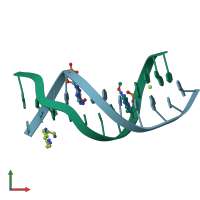 PDB entry 1edr coloured by chain, front view.