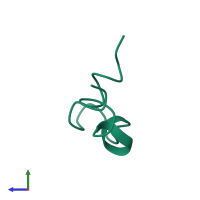 PDB entry 1edv coloured by chain, side view.