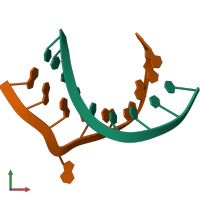 PDB entry 1efo coloured by chain, front view.