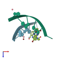 PDB entry 1eg6 coloured by chain, top view.