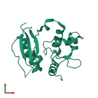 PDB entry 1eh7 coloured by chain, front view.