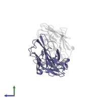 Ig gamma-2A chain C region, A allele in PDB entry 1ehl, assembly 1, side view.