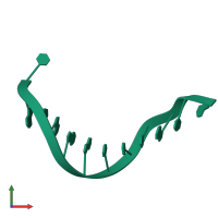 PDB entry 1ehv coloured by chain, front view.