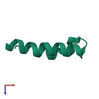 PDB entry 1ei0 coloured by chain, top view.