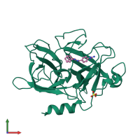 PDB entry 1ejn coloured by chain, front view.