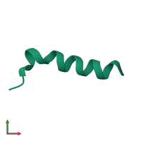 PDB entry 1emz coloured by chain, front view.