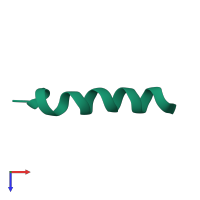 PDB entry 1emz coloured by chain, top view.