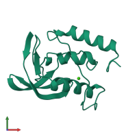 PDB entry 1ena coloured by chain, front view.