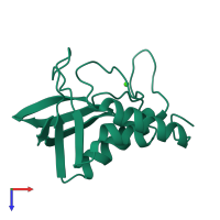 PDB entry 1ena coloured by chain, top view.