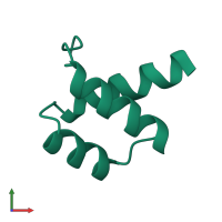 Monomeric assembly 1 of PDB entry 1enh coloured by chemically distinct molecules, front view.