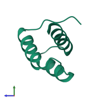 Monomeric assembly 1 of PDB entry 1enh coloured by chemically distinct molecules, side view.