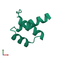 PDB entry 1enh coloured by chain, front view.