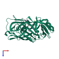 PDB entry 1epp coloured by chain, top view.