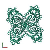 Fructose-bisphosphate aldolase in PDB entry 1epx, assembly 1, front view.