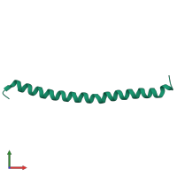 PDB entry 1eq7 coloured by chain, front view.