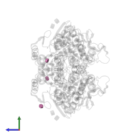 octyl beta-D-glucopyranoside in PDB entry 1eqg, assembly 1, side view.