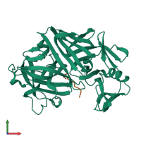 PDB entry 1er8 coloured by chain, front view.
