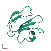 PDB entry 1erg coloured by chain, front view.