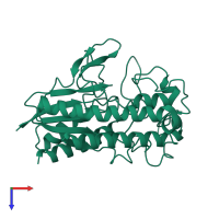 PDB entry 1esc coloured by chain, top view.