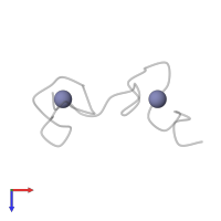ZINC ION in PDB entry 1esk, assembly 1, top view.