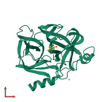 PDB entry 1est coloured by chain, front view.