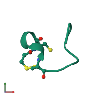 PDB entry 1etn coloured by chain, front view.