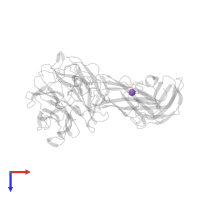 SODIUM ION in PDB entry 1eut, assembly 1, top view.