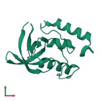 PDB entry 1eyc coloured by chain, front view.