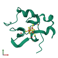 PDB entry 1eyt coloured by chain, front view.