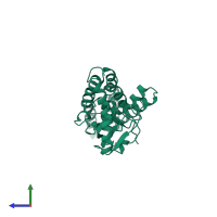 Phosphoenolpyruvate-protein phosphotransferase in PDB entry 1ezc, assembly 1, side view.