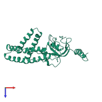 Phosphoenolpyruvate-protein phosphotransferase in PDB entry 1ezc, assembly 1, top view.