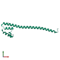 PDB entry 1ezj coloured by chain, front view.