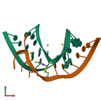 PDB entry 1f27 coloured by chain, front view.