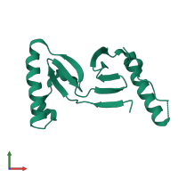 PDB entry 1f32 coloured by chain, front view.